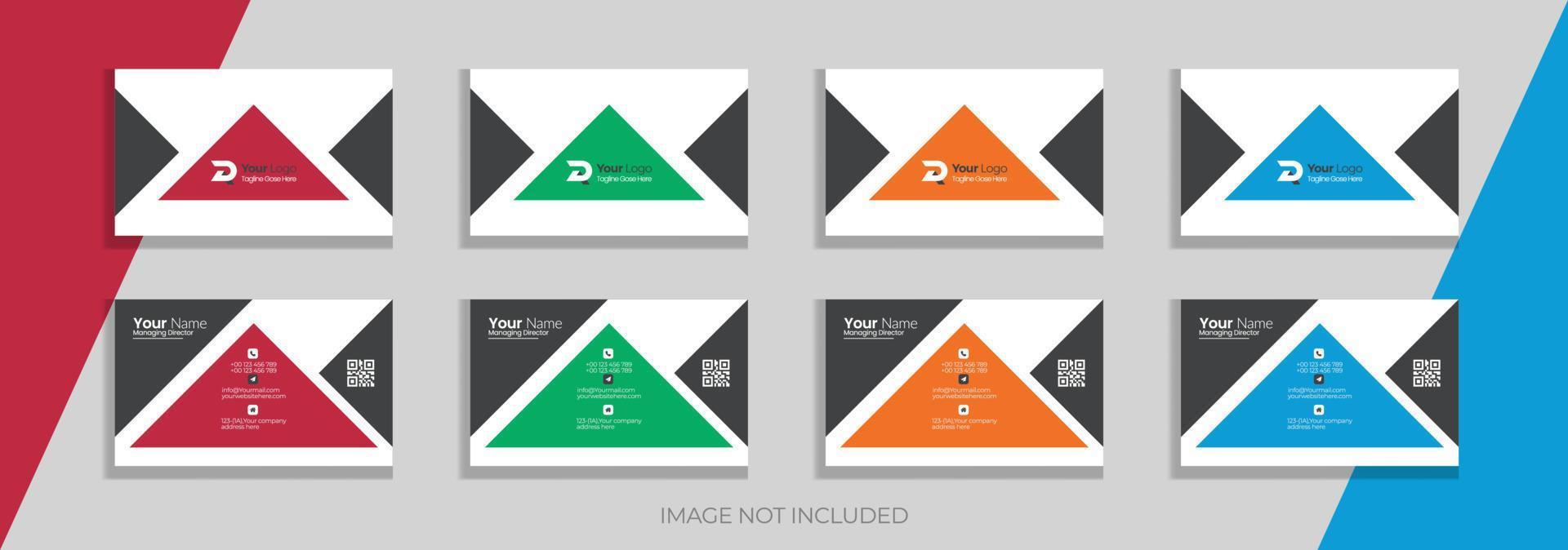 Creative corporate business card template design free vector