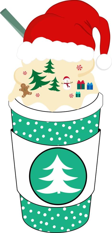 diseño de café navideño vector