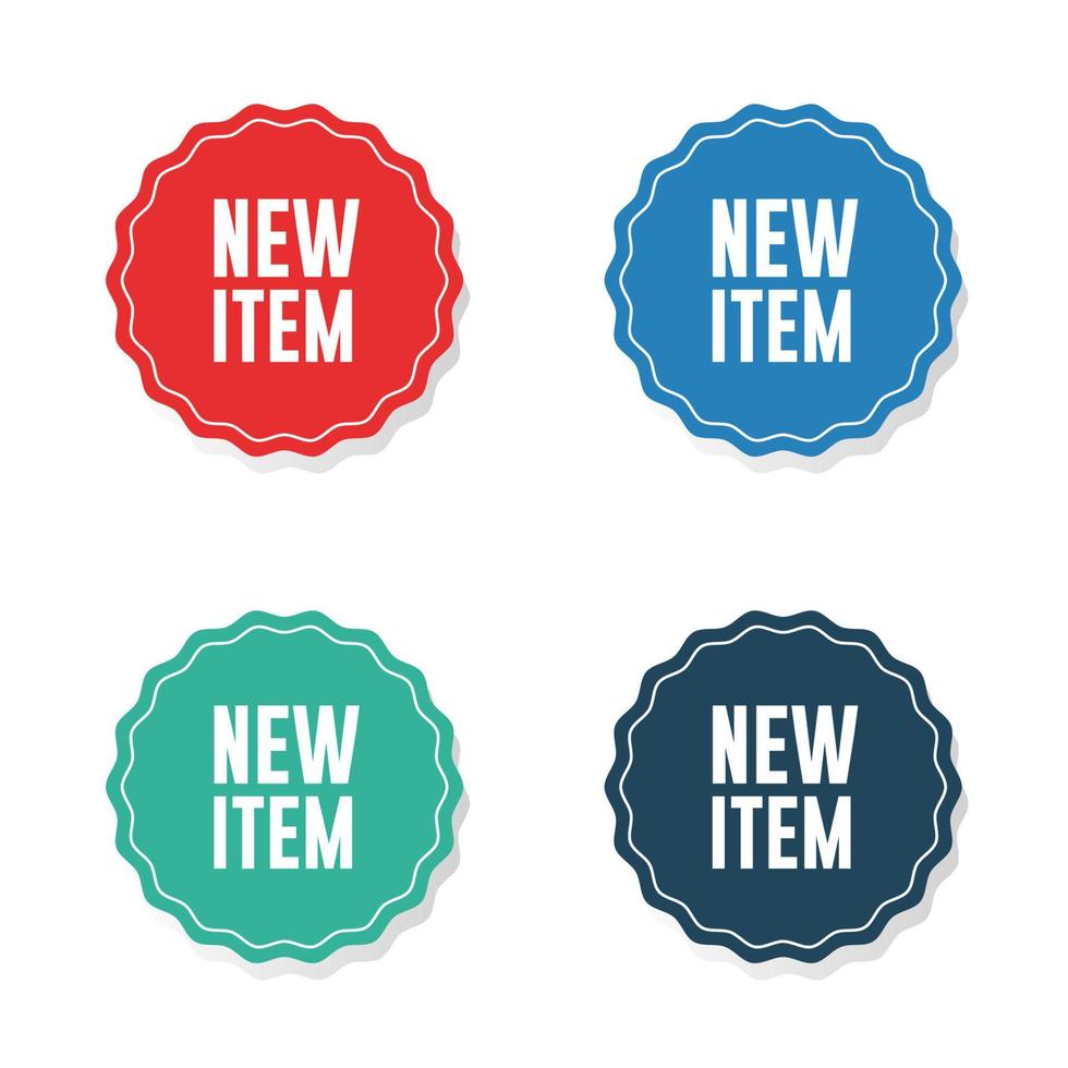 New Item Sticker Labels vector