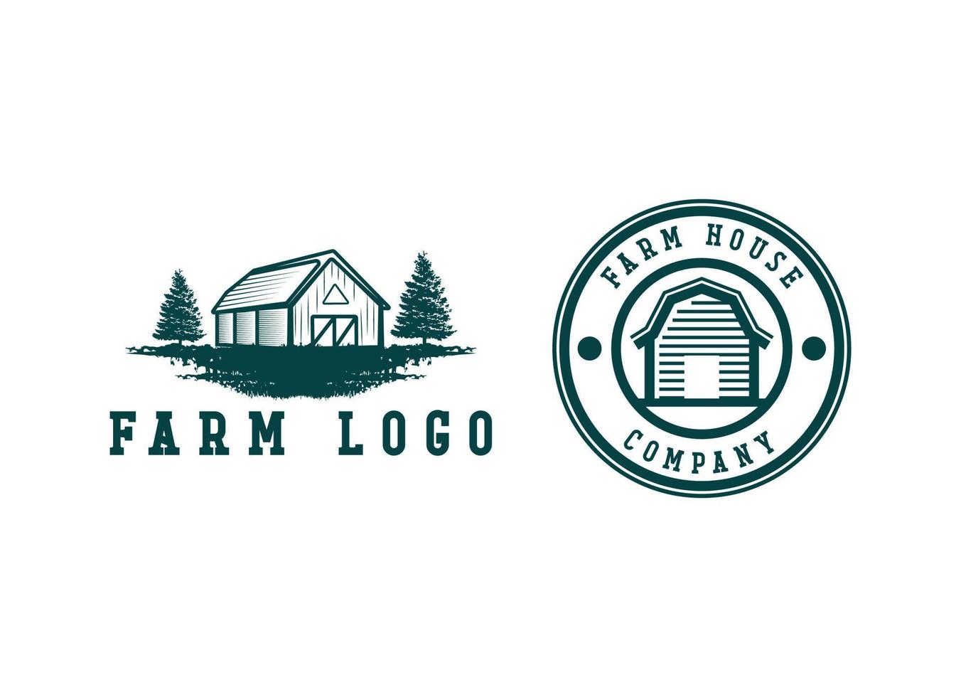 logotipo de la industria de la casa de campo. plantilla de diseño de logotipo de granero. vector
