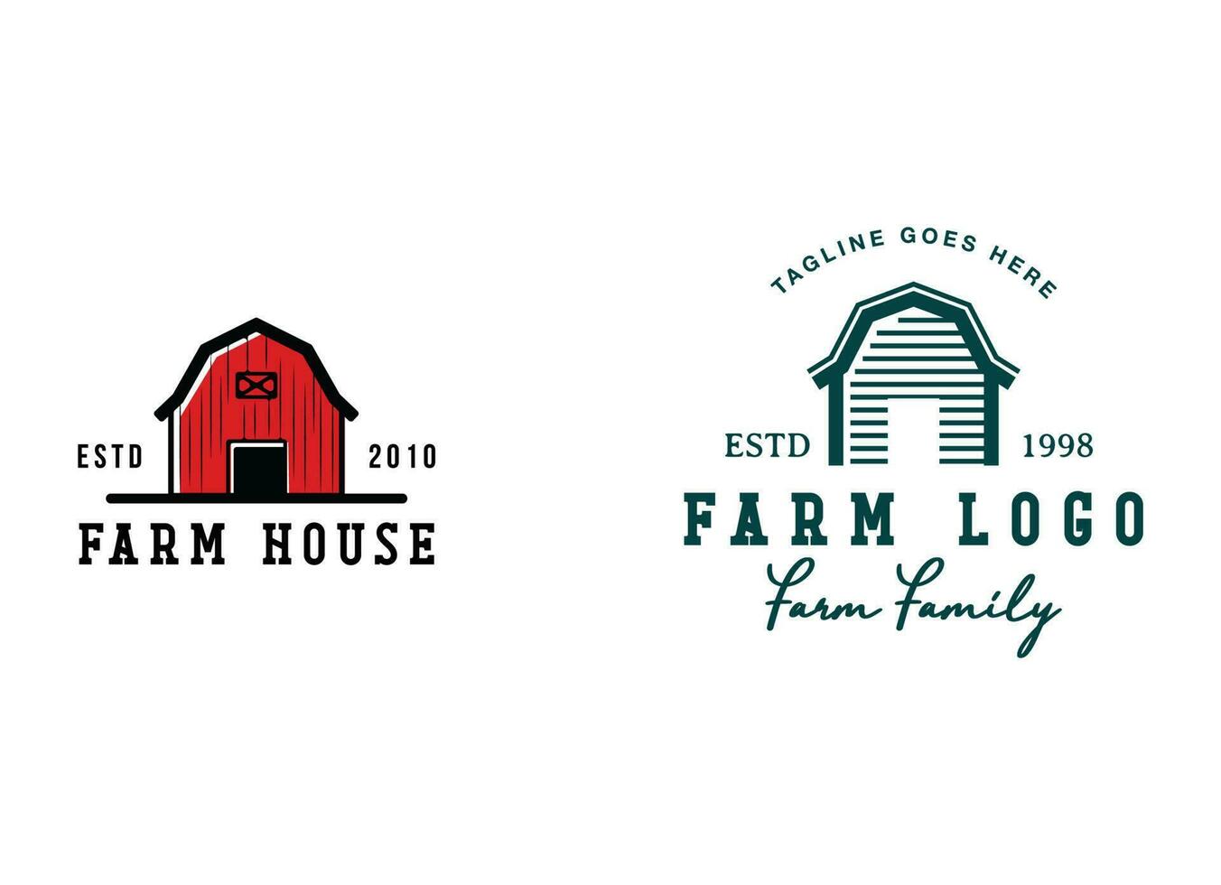 Farm house industry logo. Barn logo design template. vector