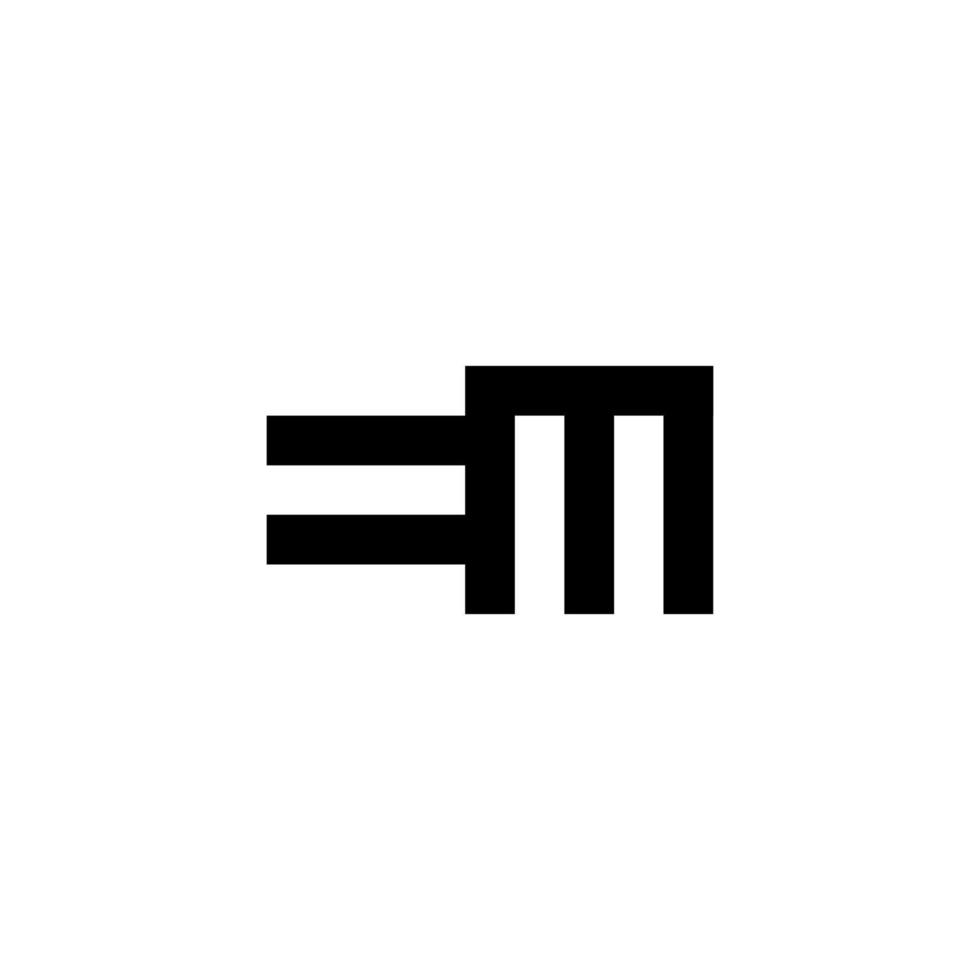 plantilla de vector de diseño de logotipo de letra inicial em. Ilustración de vector de diseño de logotipo em abstracto creativo