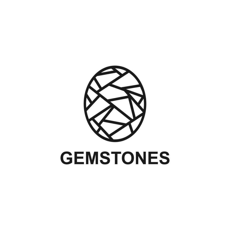 Gemstone logo design vector template. Gem Symbol and crystal icon for jewelry, Shop, hotel, Company And Business.