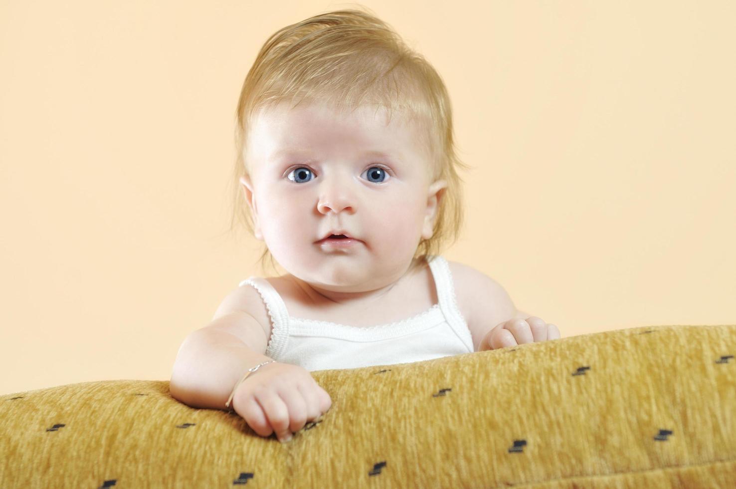 lindo, pequeño, bebé, primer plano, retrato foto