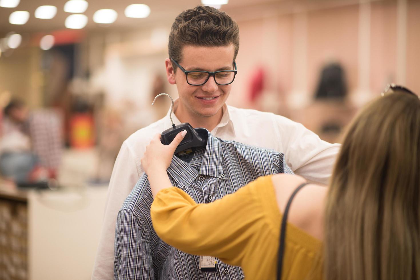 couple in  Clothing Store photo