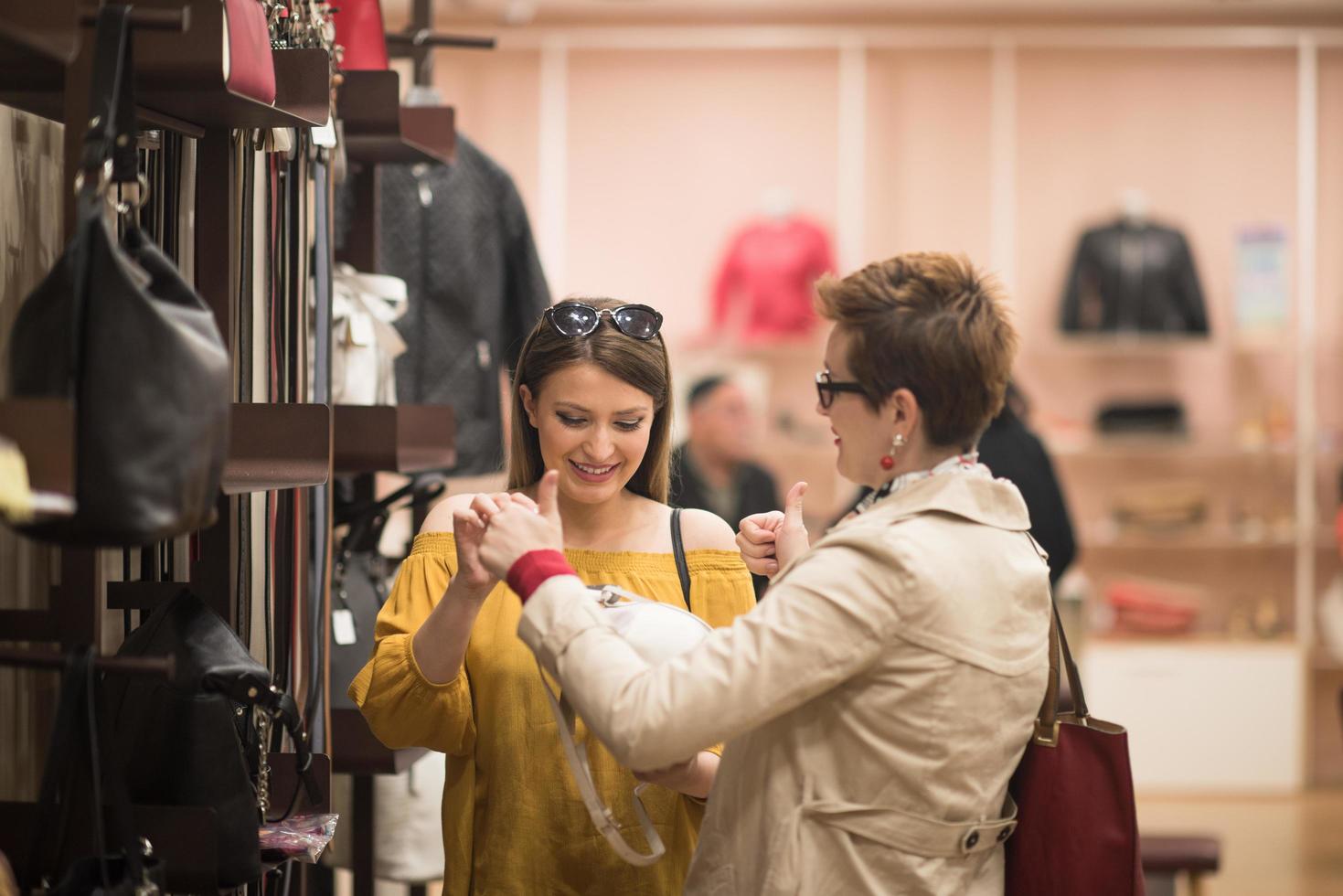 best friend shopping in big mall photo
