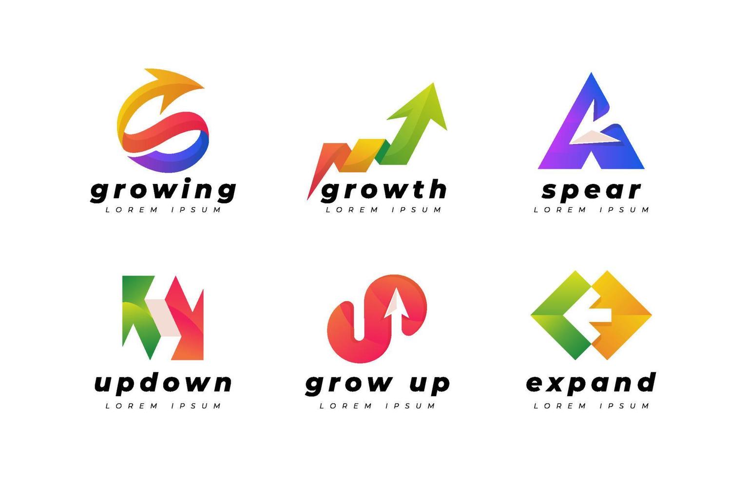 Colorful Arrow Icon Collection vector