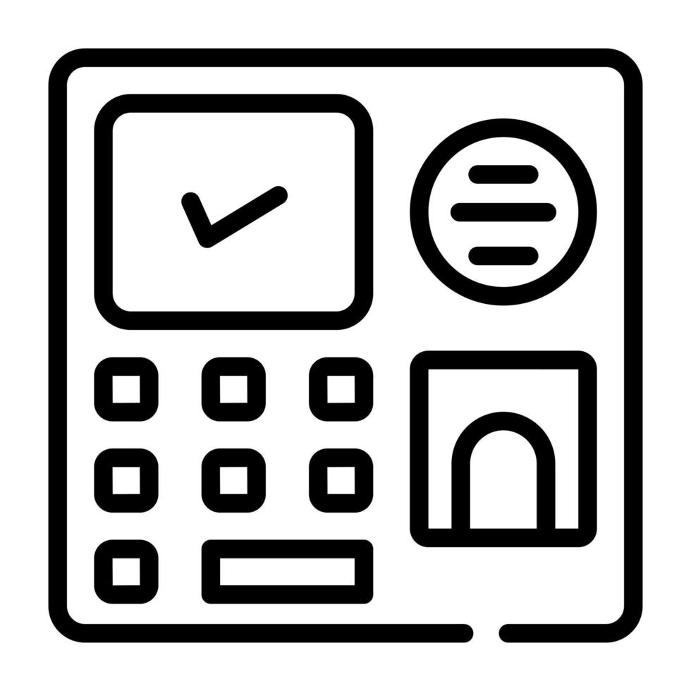 A biometric machine line vector design