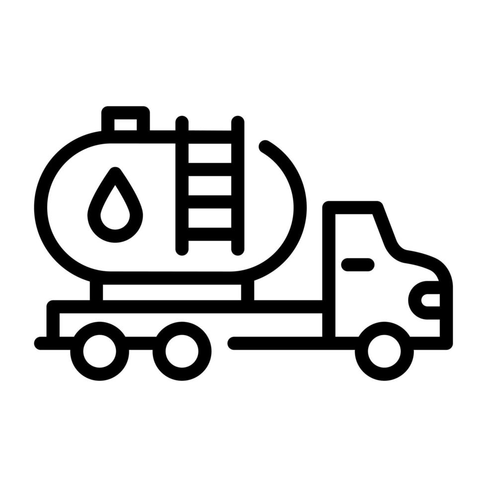 un diseño de vector de línea de tanque de combustible