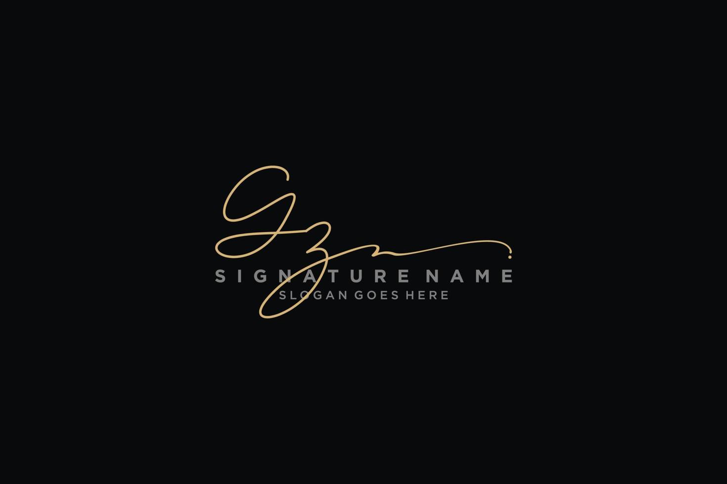 Initial GZ Letter Signature Logo Template elegant design logo Sign Symbol template vector icon