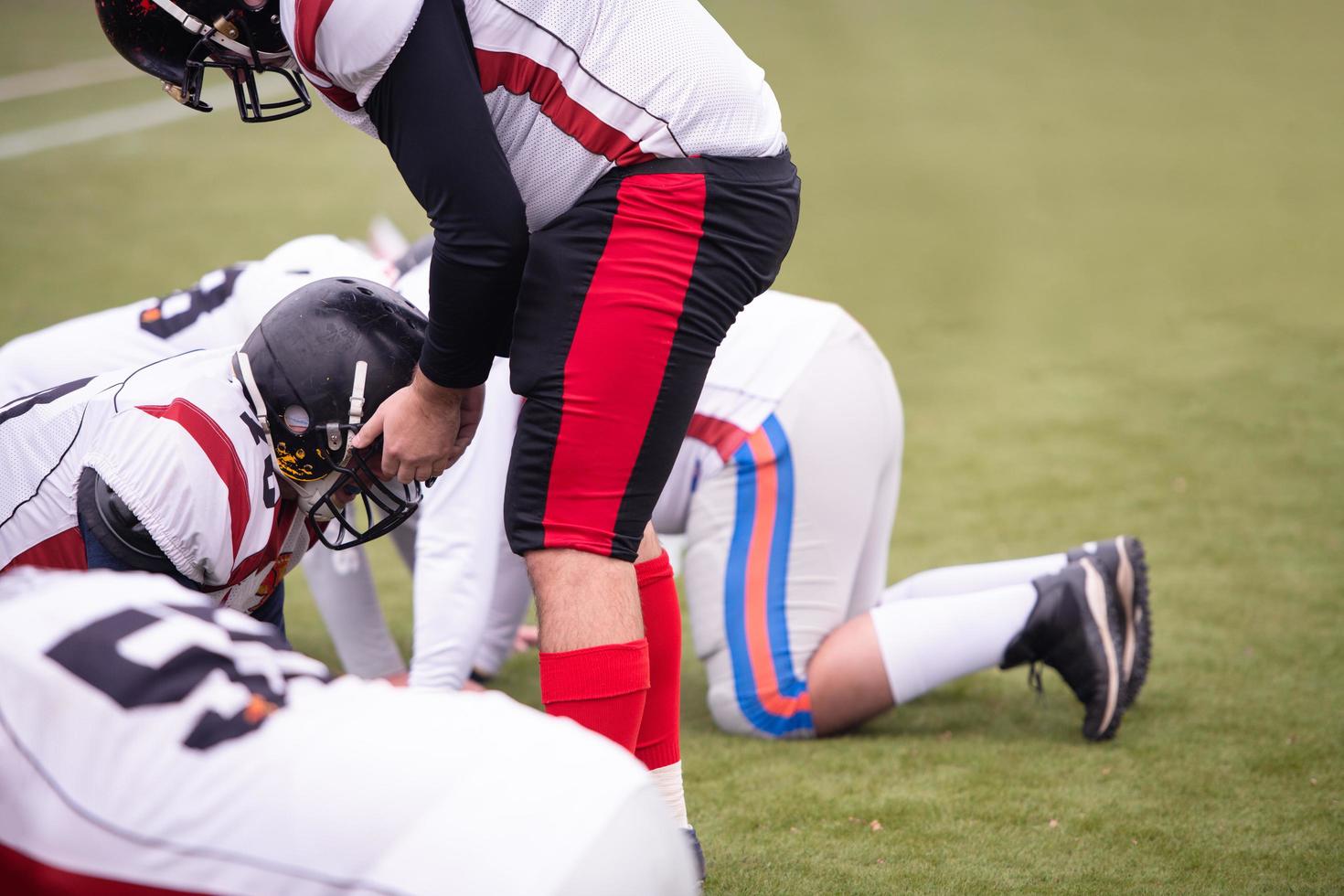 professional american football players training photo