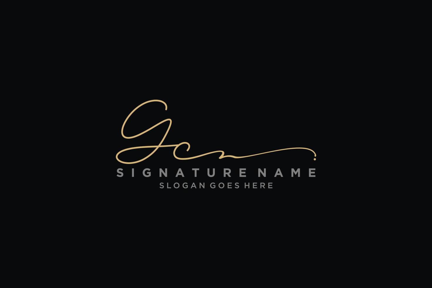 Initial GC Letter Signature Logo Template elegant design logo Sign Symbol template vector icon