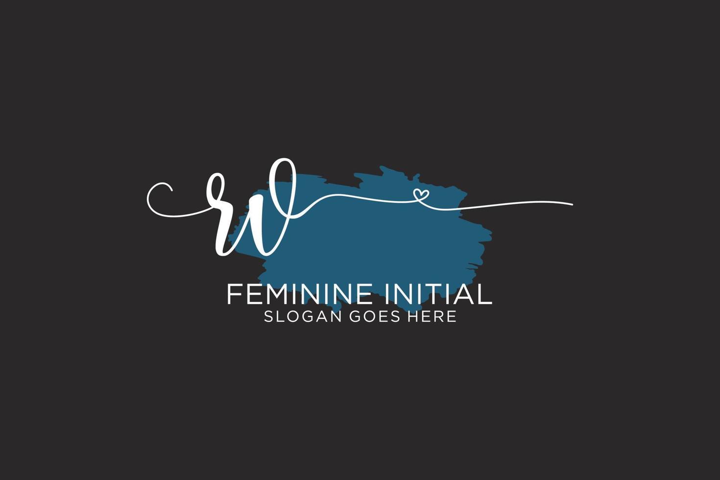 Initial RV beauty monogram and elegant logo design handwriting logo of initial signature, wedding, fashion, floral and botanical with creative template. vector