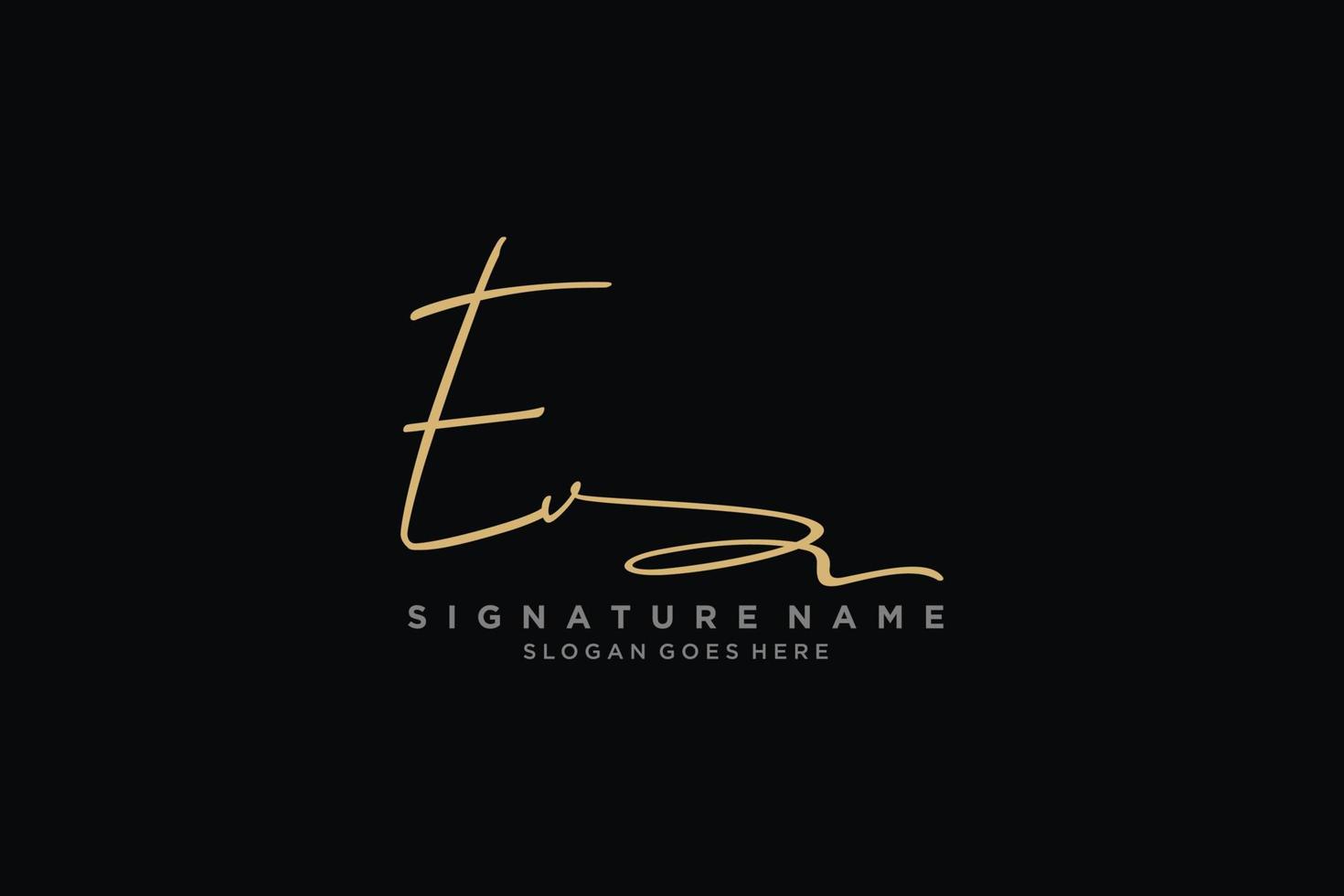 Initial EV Letter Signature Logo Template elegant design logo Sign Symbol template vector icon
