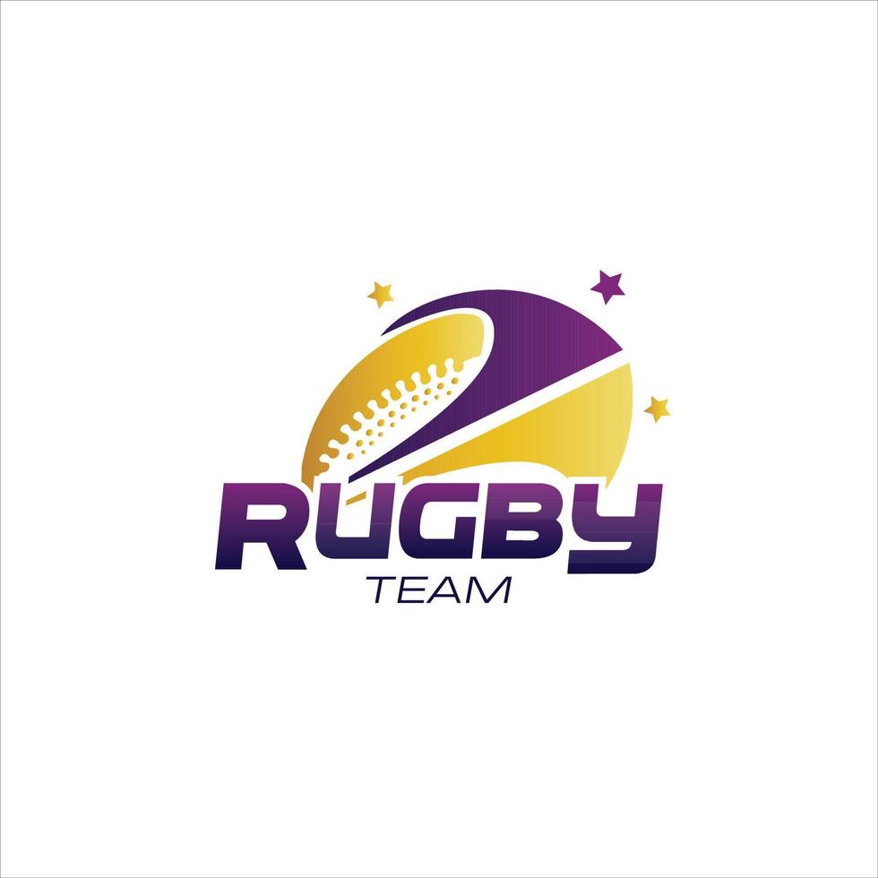 concepto abstracto del símbolo del logotipo del equipo de rugby vector