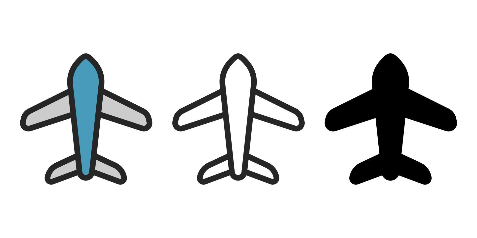 icono de avion vector