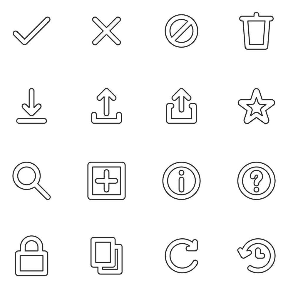 user interface icon set vector