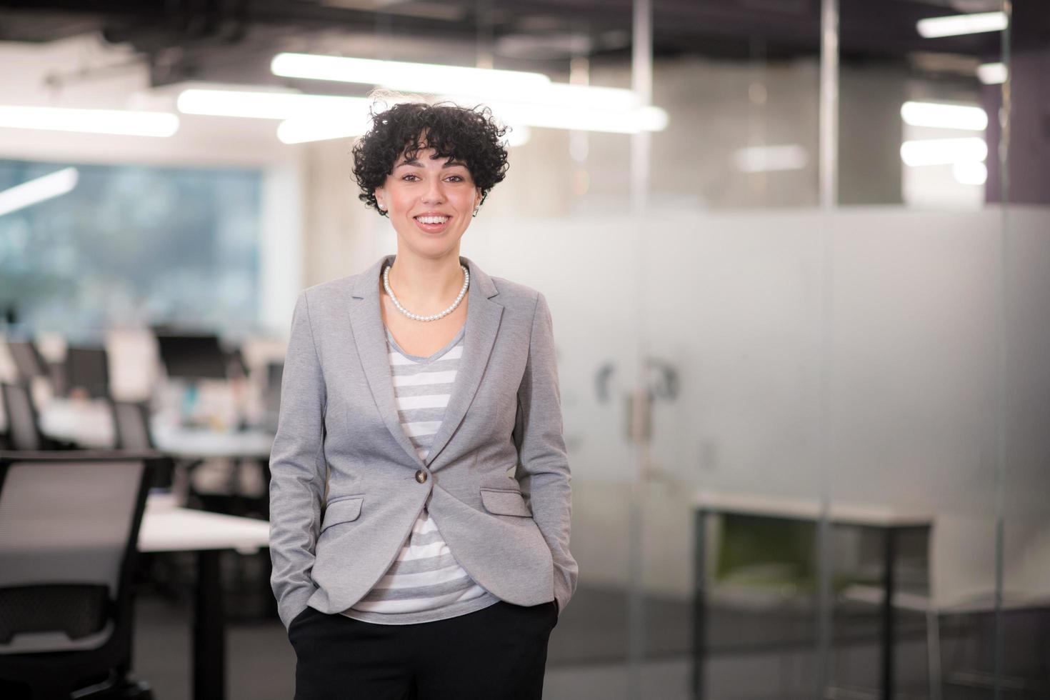 Portrait of successful female software developer photo