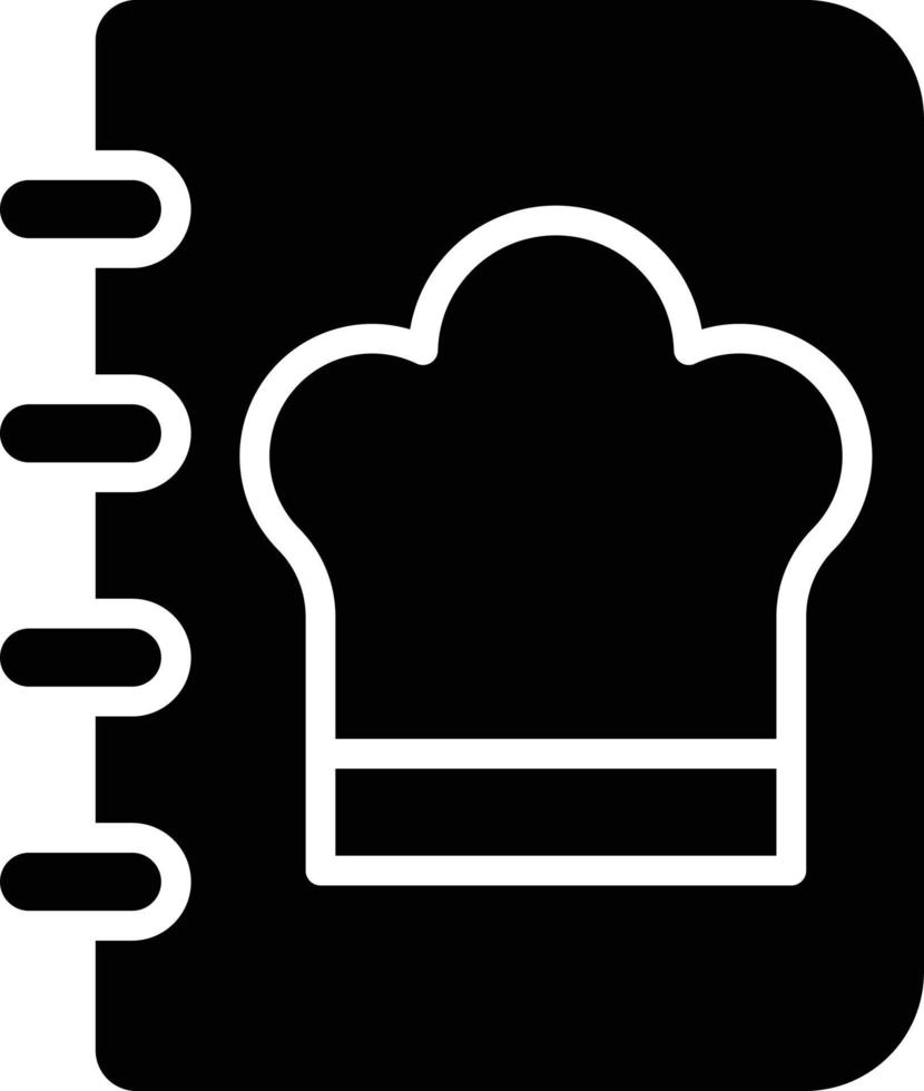 estilo de icono de libro de cocina vector