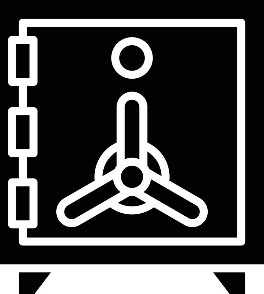 estilo de icono de caja de seguridad vector