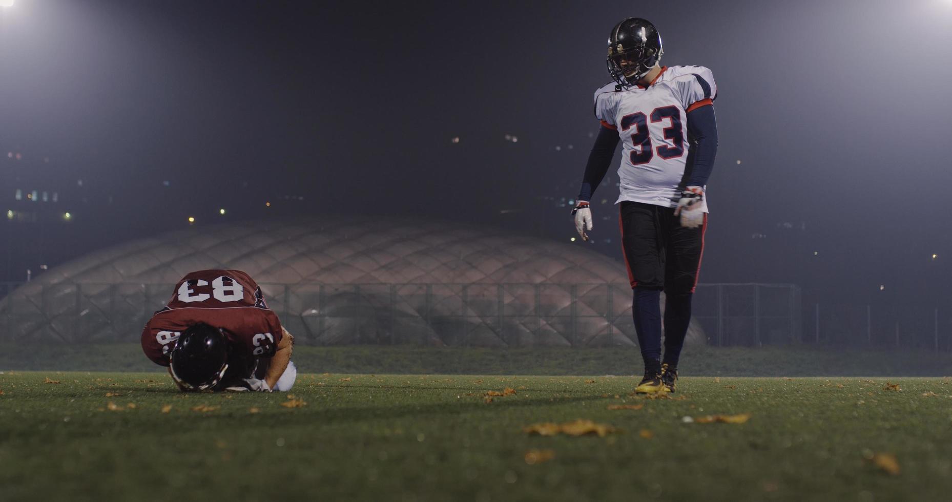 American football players in action photo