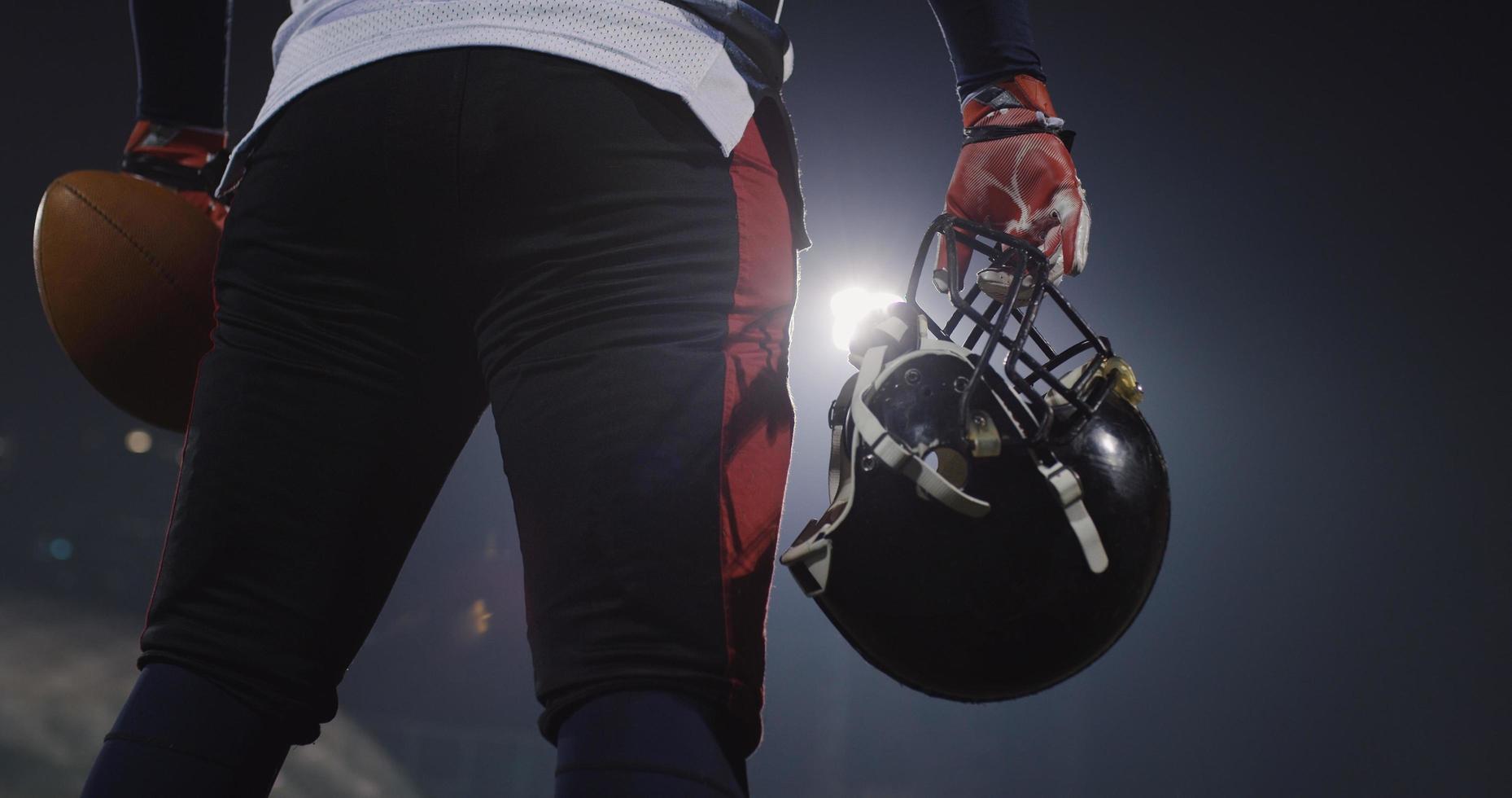 Portrait Of Focused American Football Player photo