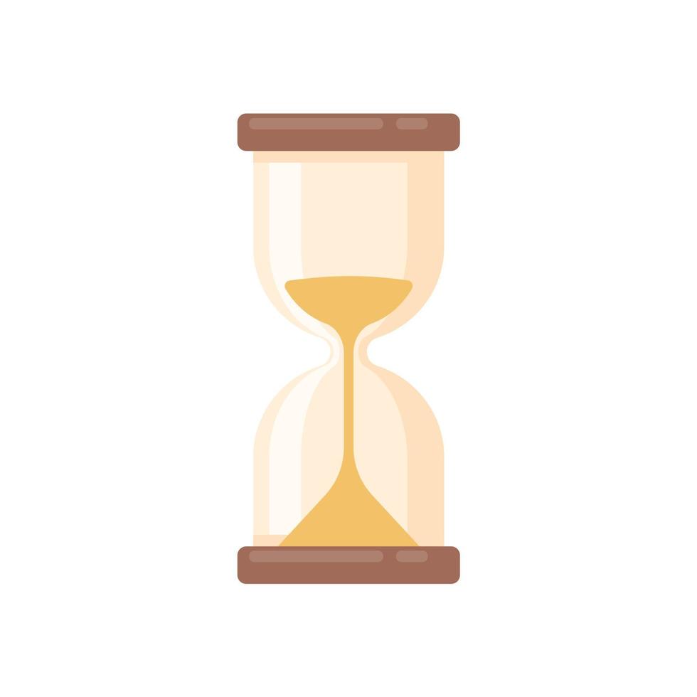 The hourglass is running out of time. end of deadline vector