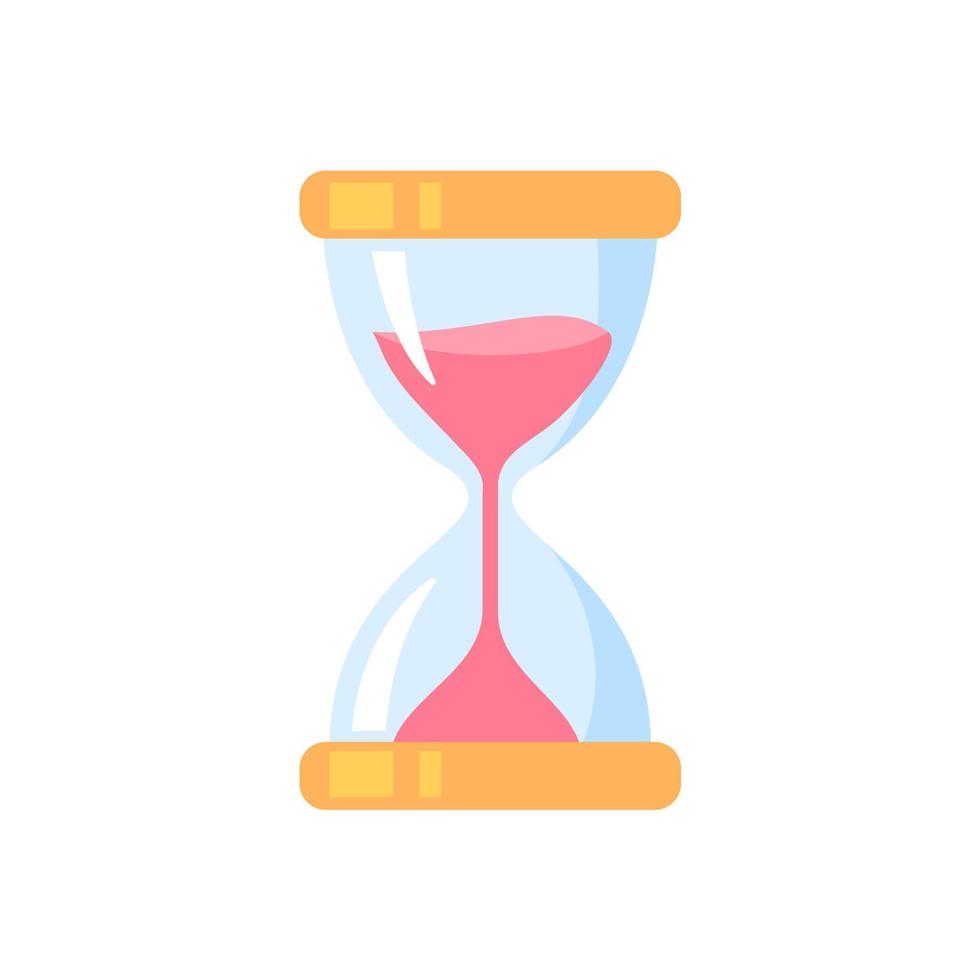 The hourglass is running out of time. end of deadline vector