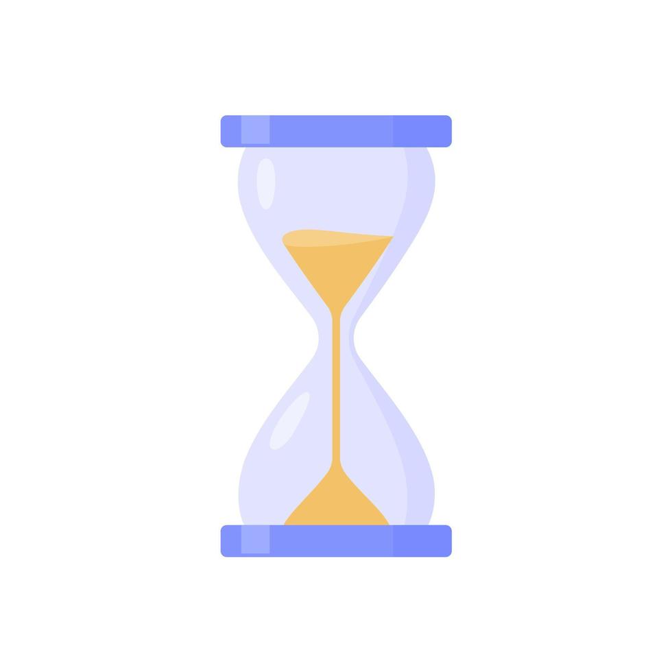 The hourglass is running out of time. end of deadline vector