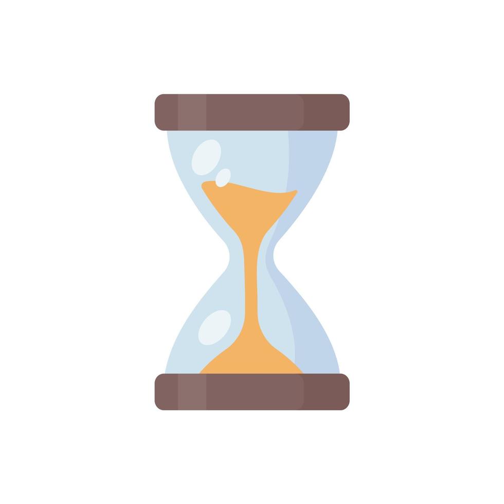 The hourglass is running out of time. end of deadline vector