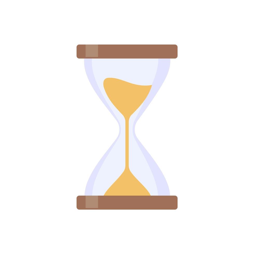 The hourglass is running out of time. end of deadline vector