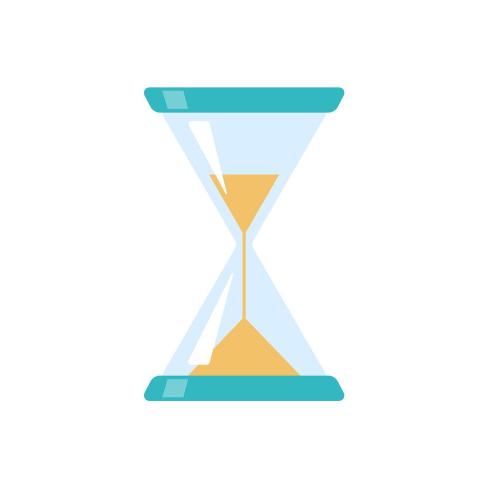 The hourglass is running out of time. end of deadline vector