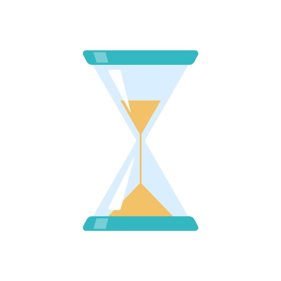 The hourglass is running out of time. end of deadline vector