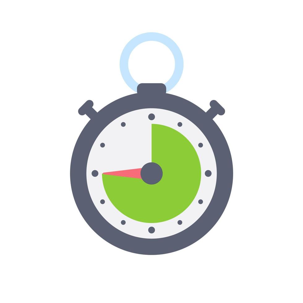 Stopwatch to set reminder time for product promotion schedule. vector