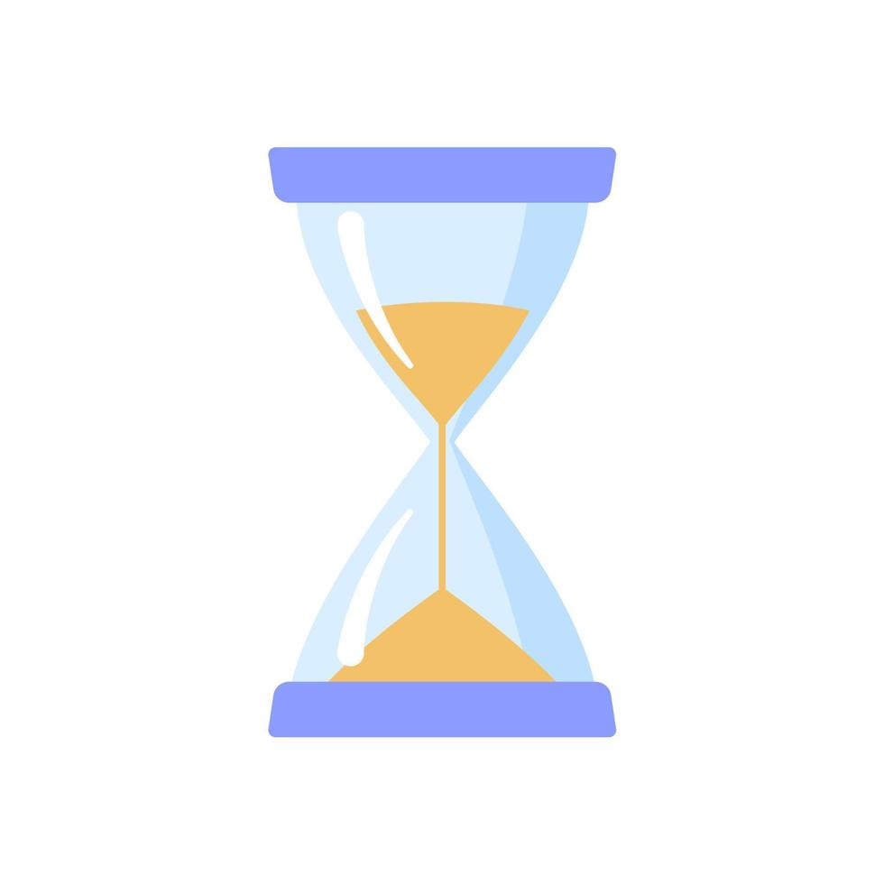 The hourglass is running out of time. end of deadline vector