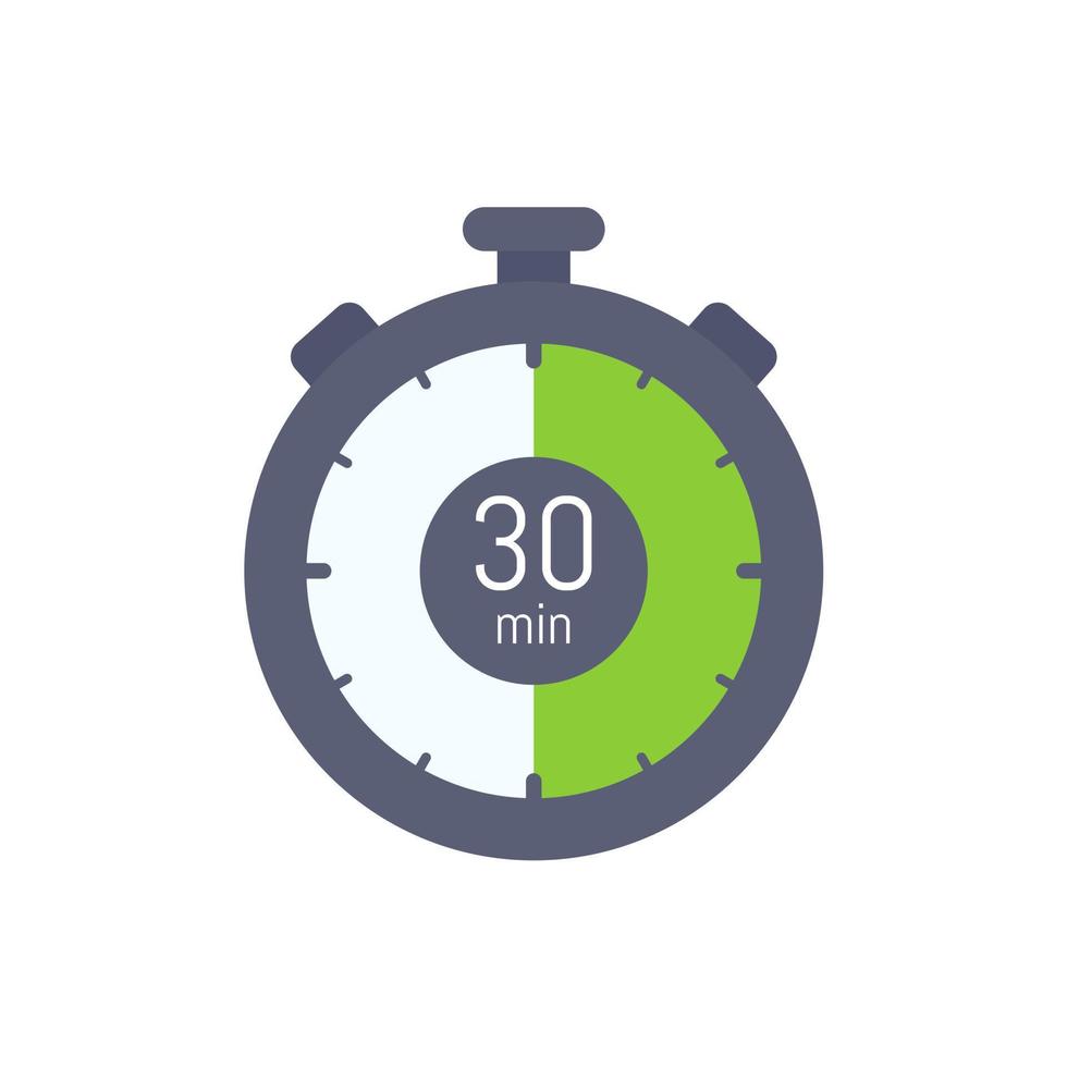 Stopwatch to set reminder time for product promotion schedule. vector