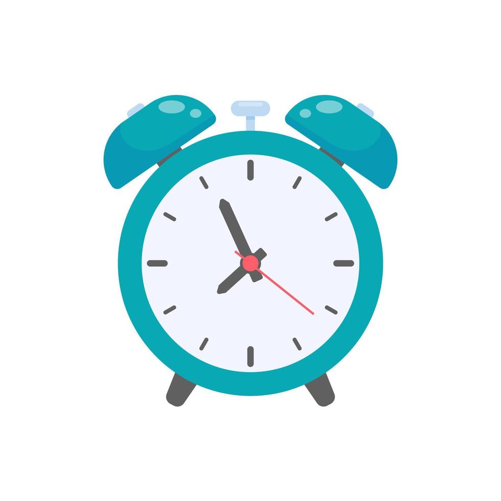Loud alarm clock alerts wake up time and schedule. vector