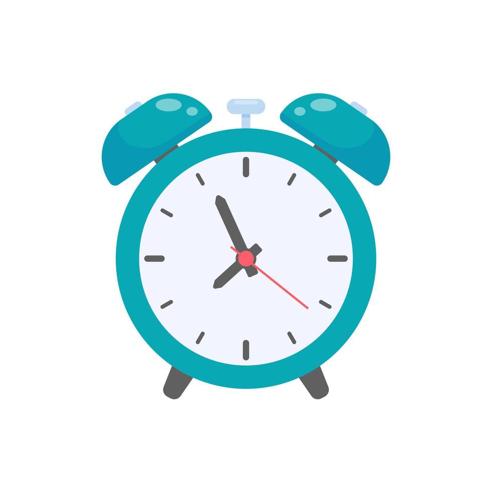 Loud alarm clock alerts wake up time and schedule. vector