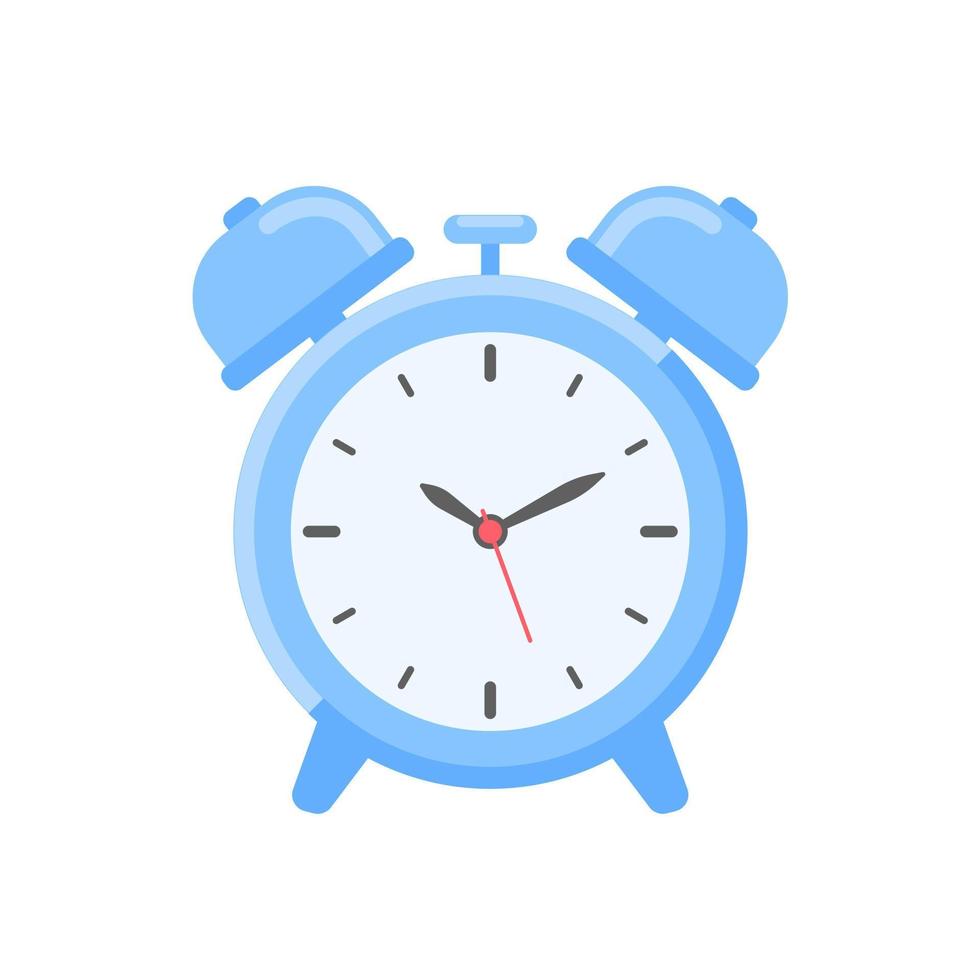 Loud alarm clock alerts wake up time and schedule. vector