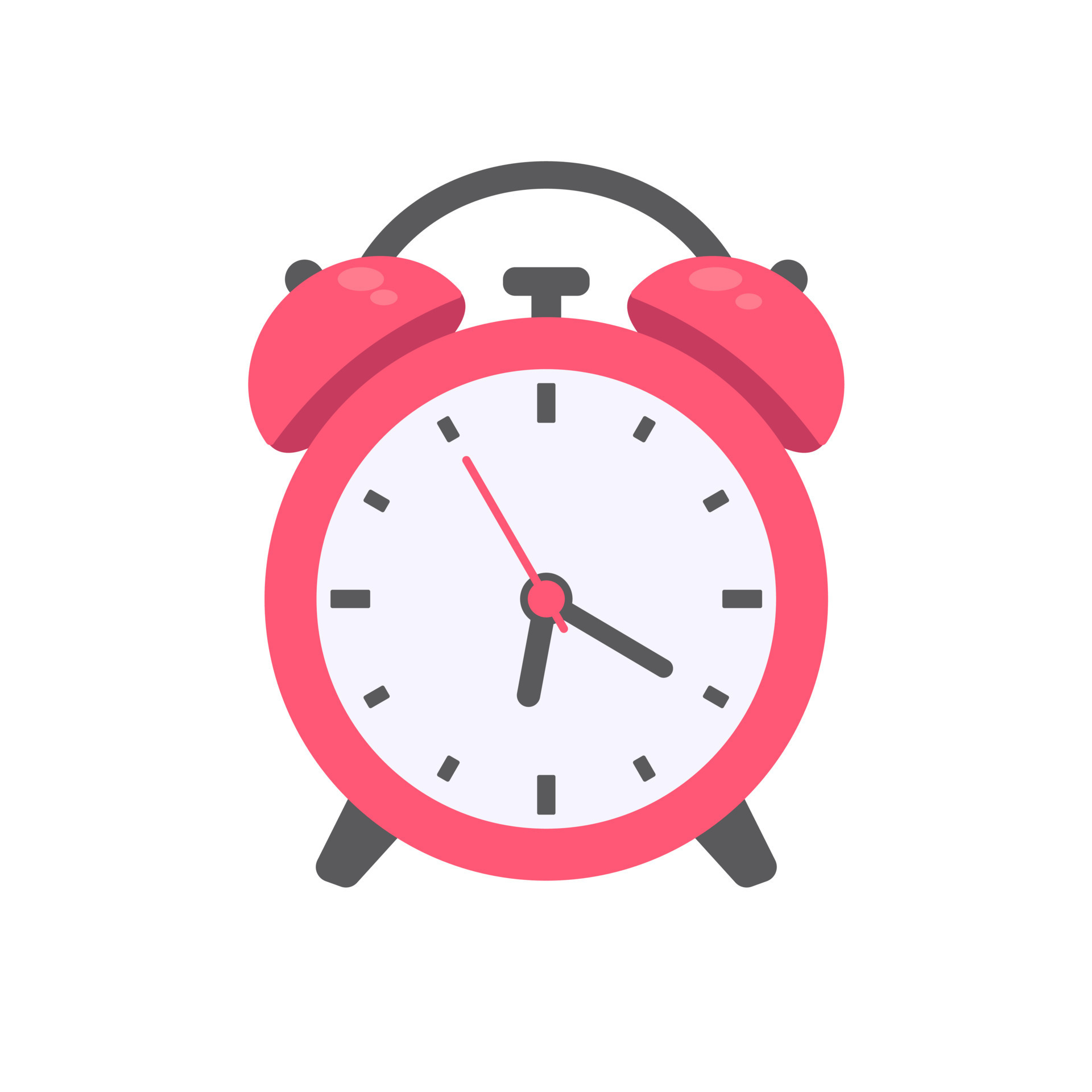 Loud alarm clock alerts wake up time and schedule. 12714397 Vector Art