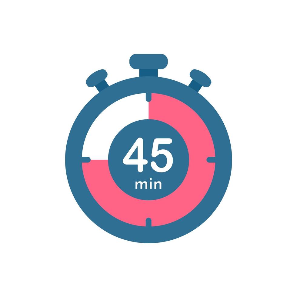 Stopwatch to set reminder time for product promotion schedule. vector