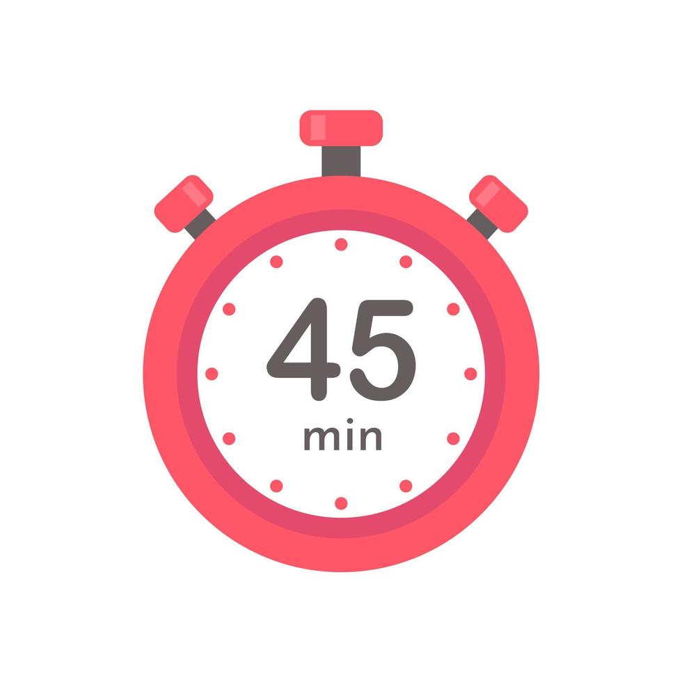 Stopwatch to set reminder time for product promotion schedule. vector
