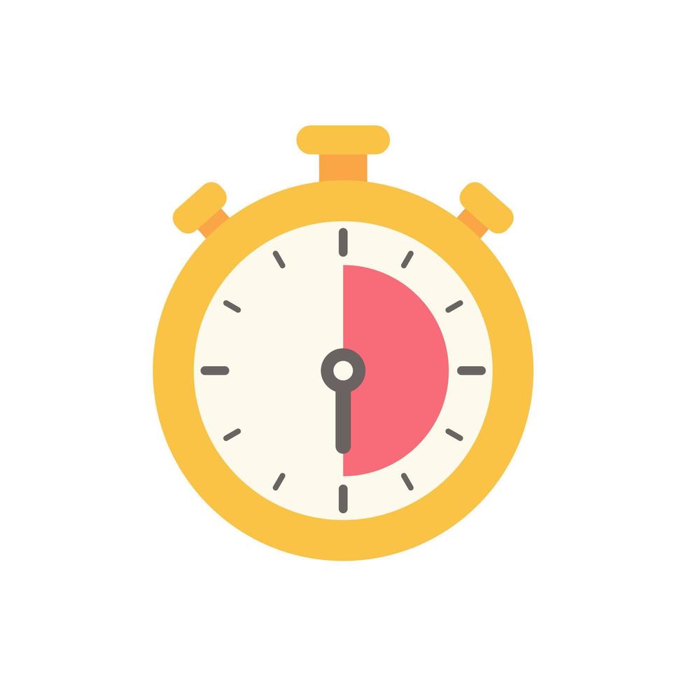 Stopwatch to set reminder time for product promotion schedule. vector