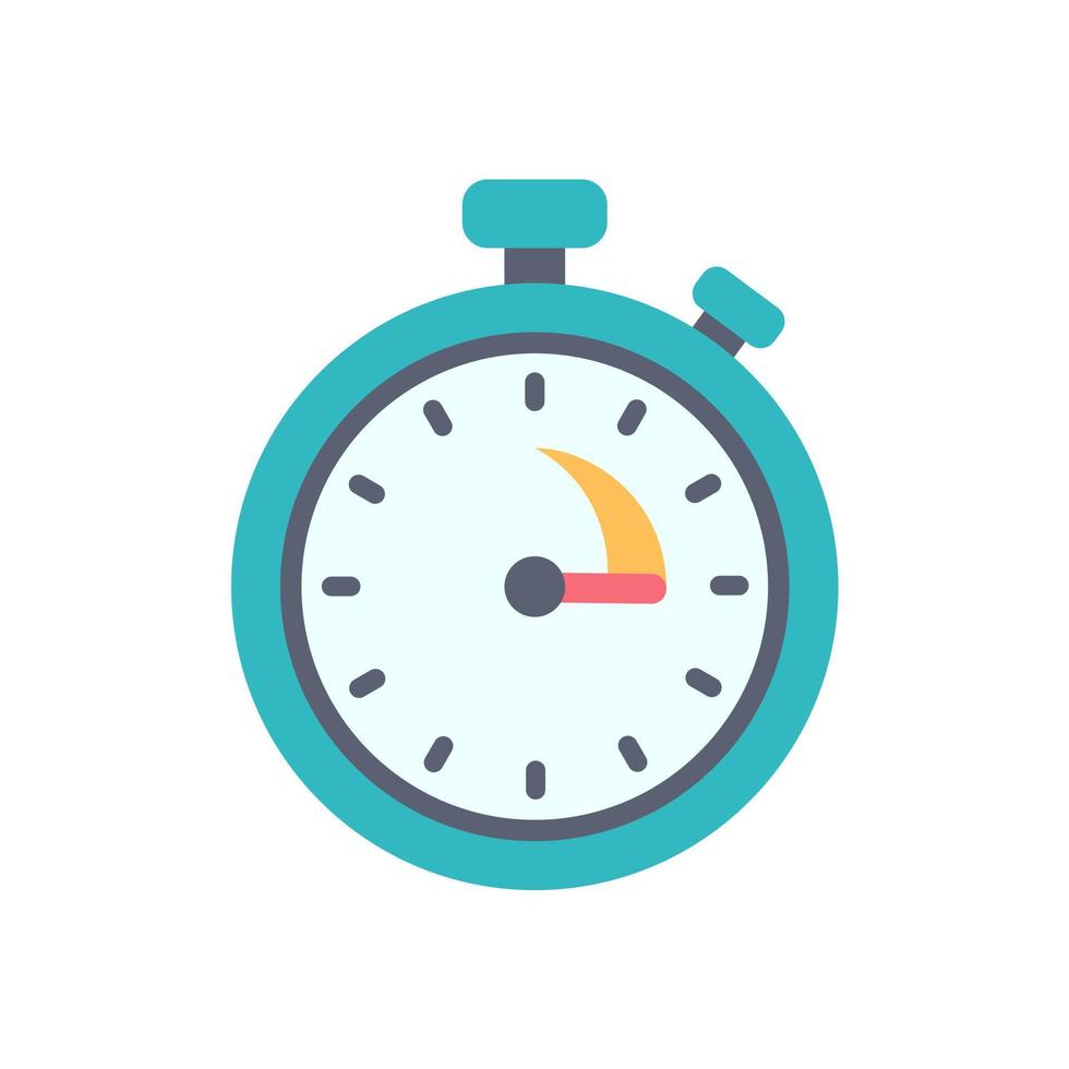 Stopwatch to set reminder time for product promotion schedule. vector