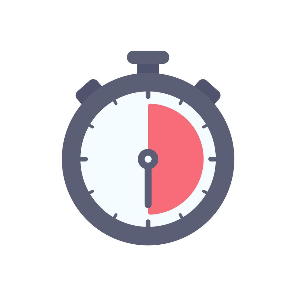 Stopwatch to set reminder time for product promotion schedule. vector