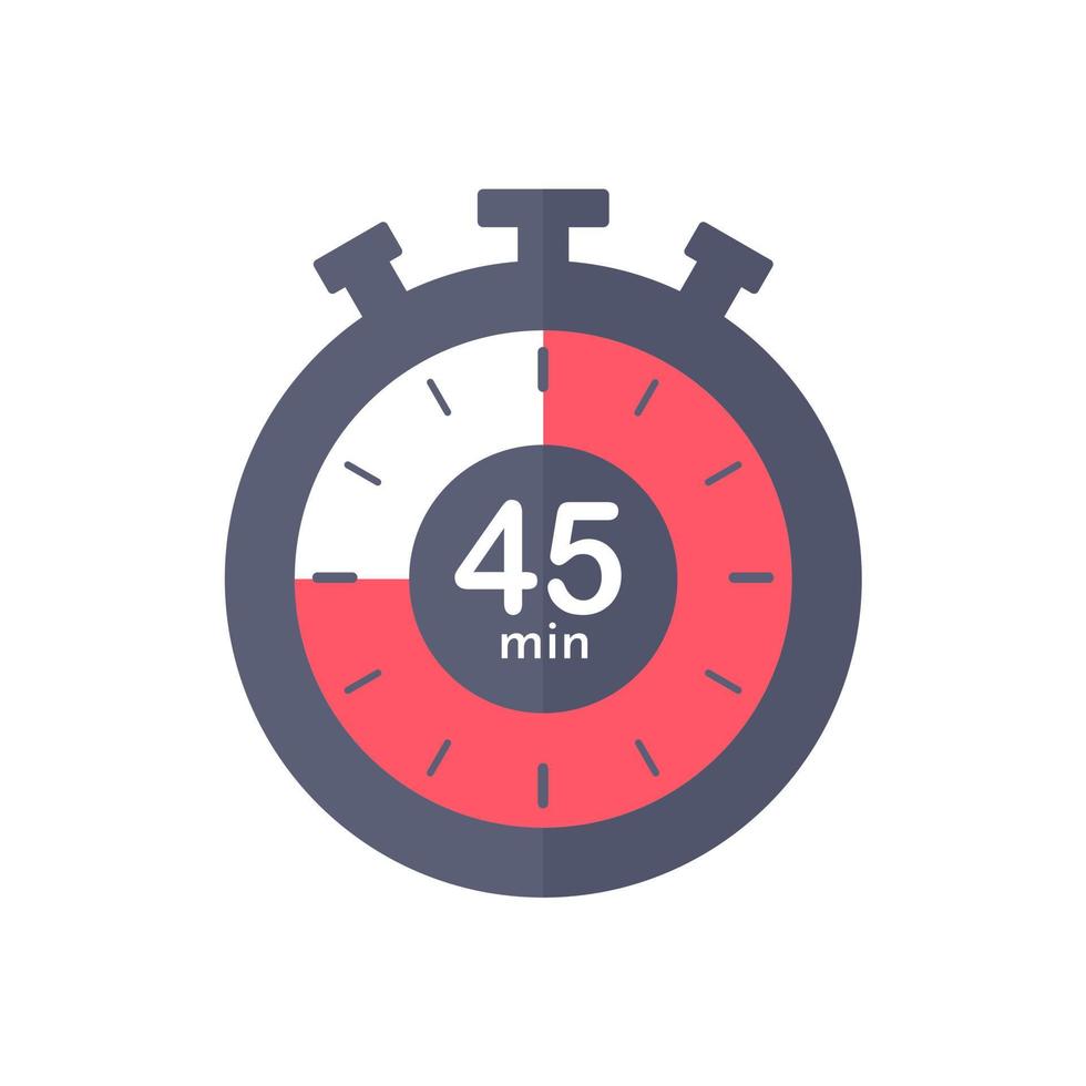 Stopwatch to set reminder time for product promotion schedule. vector