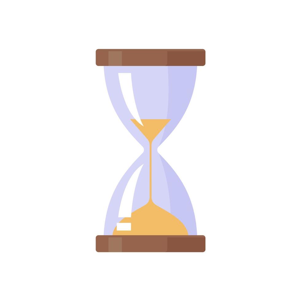 The hourglass is running out of time. end of deadline vector