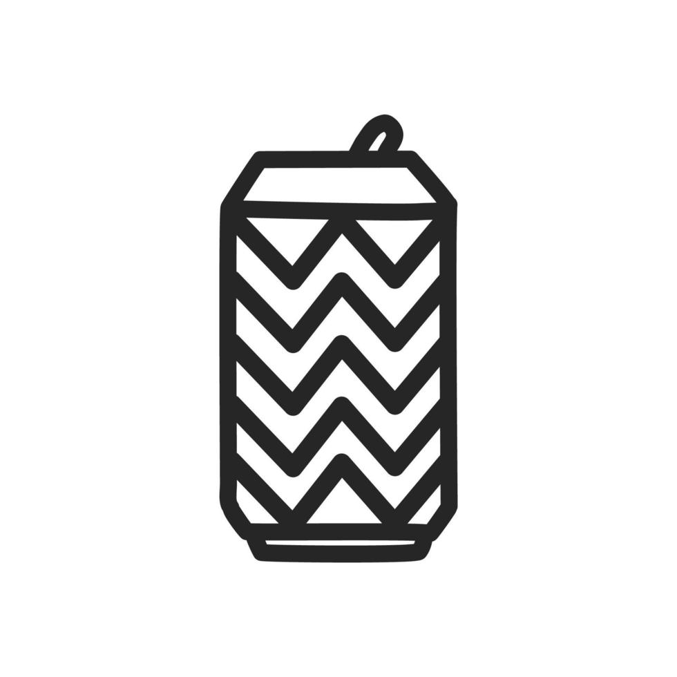Soda caned outline icon, Vector. vector