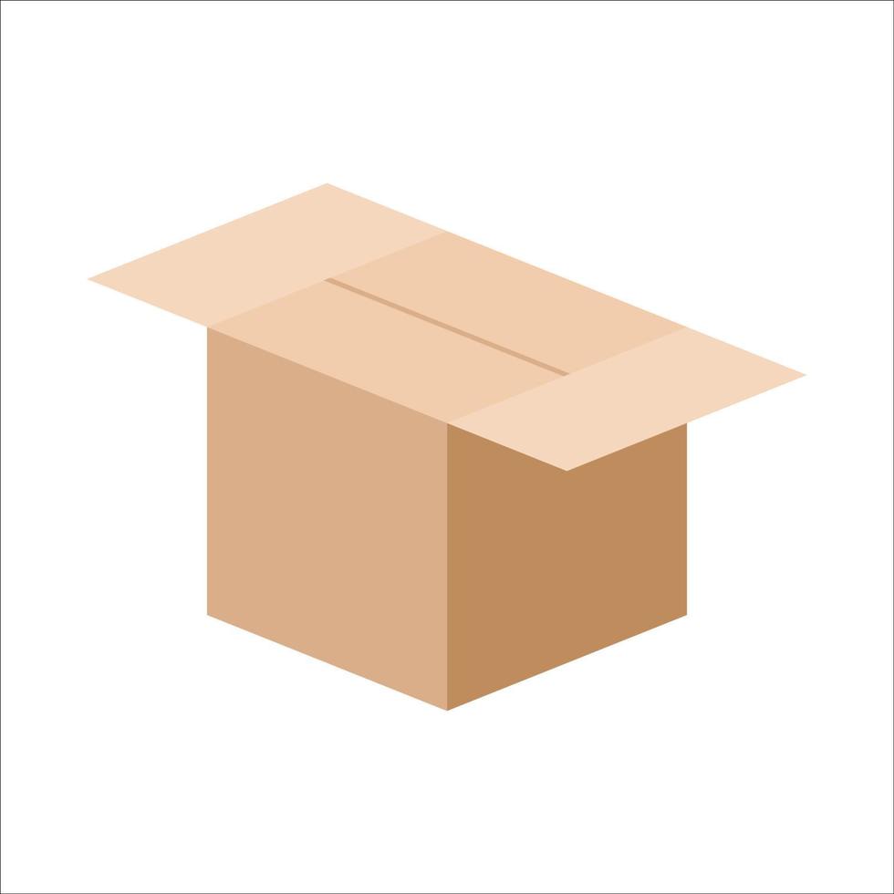 icono de caja de cartón, vector e ilustración.
