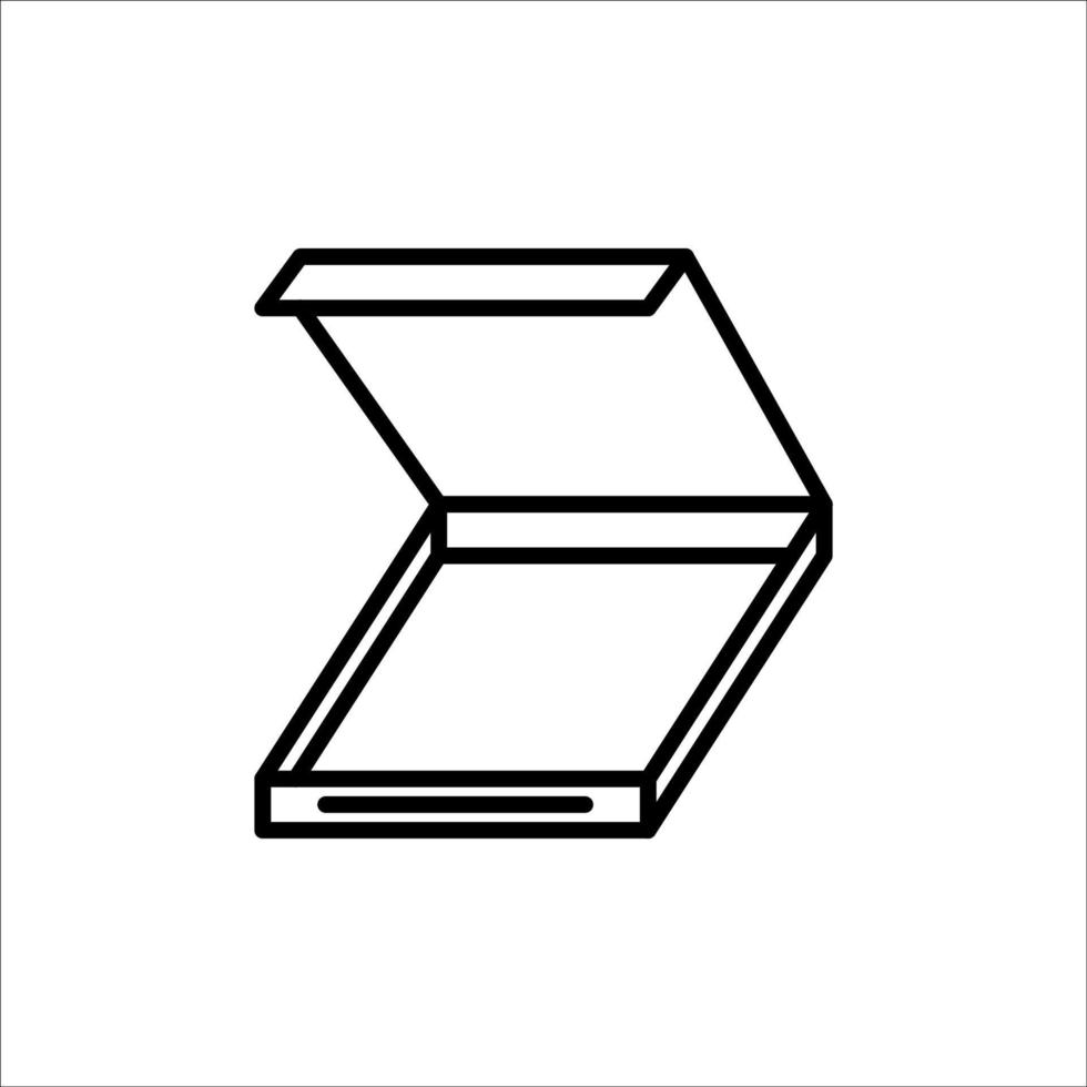 Pizza box thin line icon, Vector and Illustration.